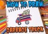 How to Draw easy Garbage Truck step by step for Kids #shorts