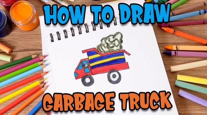 How to Draw easy Garbage Truck step by step for Kids #shorts