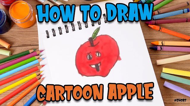 How to Draw easy Apple step by step for Kids #shorts