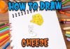 How to Draw easy Cheese, step by step for Kids #shorts