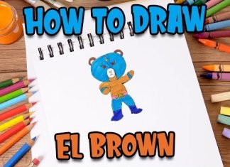 How to Draw easy El Brown step by step for Kids #shorts