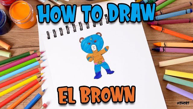 How to Draw easy El Brown step by step for Kids #shorts
