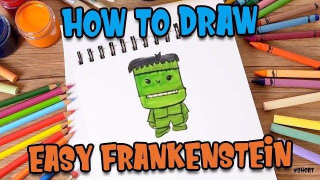 How to Draw easy Frankenstein step by step for Kids #shorts