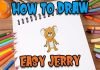 How to Draw easy Jerry step by step for Kids #shorts