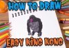 How to Draw easy King kong step by step for Kids #shorts