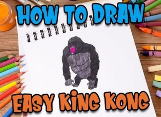 How to Draw easy King kong step by step for Kids #shorts