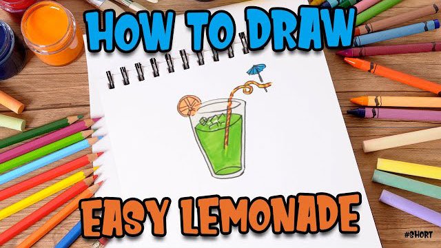 How to Draw easy Lemonade step by step for Kids #shorts