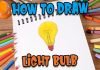 How to Draw easy Light Bulb step by step for Kids #shorts