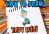 How to Draw easy Luigi step by step for Kids #shorts