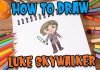 How to Draw easy Luke Skywalker step by step for Kids #shorts