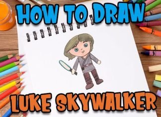 How to Draw easy Luke Skywalker step by step for Kids #shorts