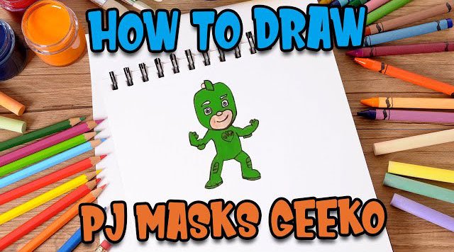How to Draw easy PJ Mask Gekko step by step for Kids #shorts