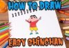 How to Draw easy Shinchan step by step for Kids #shorts