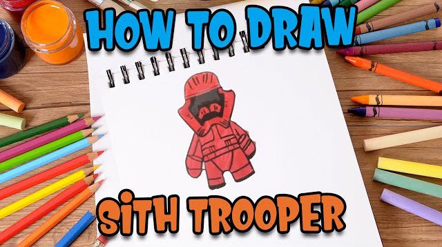 How to Draw easy Sith Trooper step by step for Kids #shorts