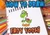 How to Draw easy Yoshi step by step for Kids| Drawing Tutorials for Kids!