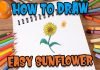 How to Draw easy Sunflower step by step for Kids #shorts