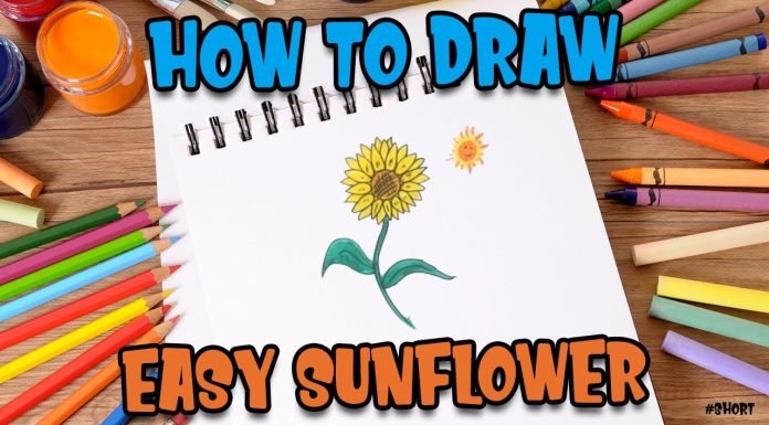 How to Draw easy Sunflower step by step for Kids #shorts