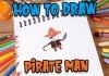 How to Draw easy Pirate Man step by step for Kids #shorts