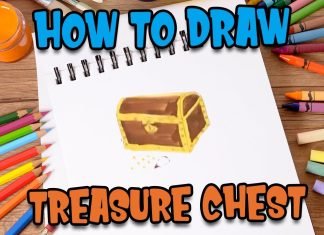 How to Draw easy Treasure Chest step by step for Kids #shorts