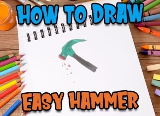 How to Draw easy Hammer step by step for Kids #shorts