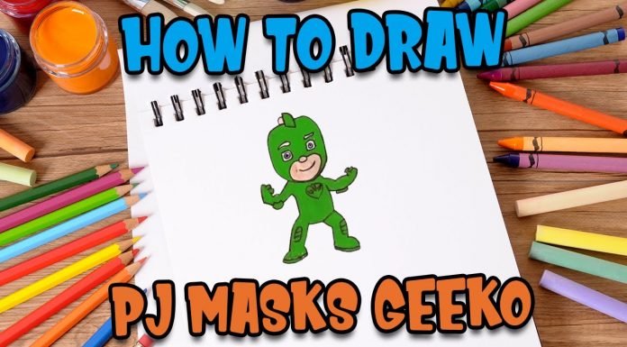 How to Draw easy PJ Masks Geeko step by step for Kids #shorts