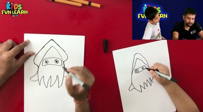 How to Draw easy Squid Mario step by step for Kids| Drawing Tutorials for Kids!