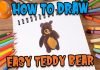 How to Draw easy Teddy Bear step by step for Kids #shorts