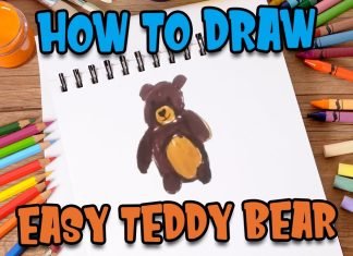 How to Draw easy Teddy Bear step by step for Kids #shorts