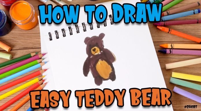 How to Draw easy Teddy Bear step by step for Kids #shorts