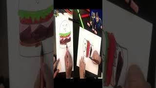 How To Draw Cheese Burger Easy step by step #shorts