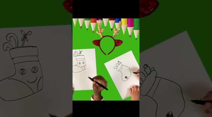How to draw Christmas Stockings #shorts
