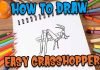 How to Draw easy Grasshopper for Kids #shorts