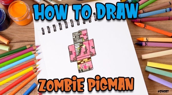 How to Draw easy Zombie Pigman step by step for Kids #shorts