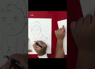 How to draw a cute baby #shorts #kidsfunlearnclub Easy drawing of baby