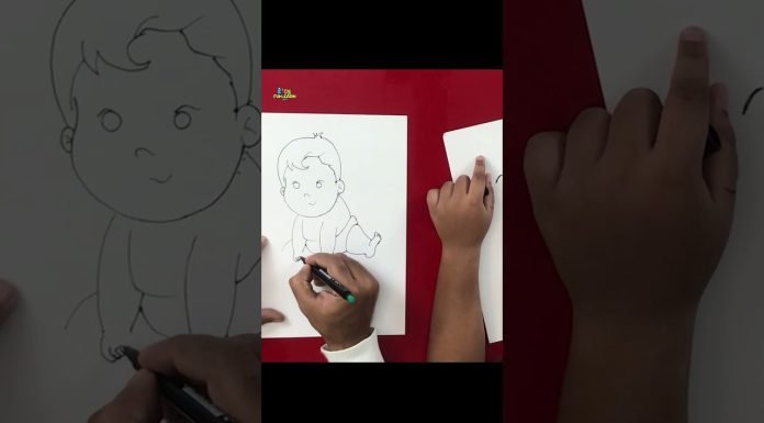 How to draw a cute baby #shorts #kidsfunlearnclub Easy drawing of baby