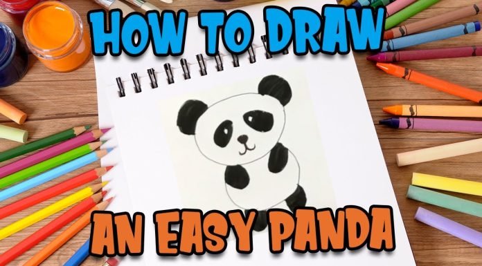 How to drawn an easy Panda for kids step by step drawing #drawpanda #easypandadrawing #kidspandadraw