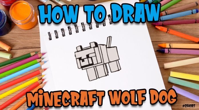 How to Draw easy Wolf Dog step by step for Kids #shorts