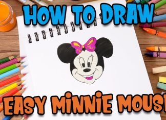 How to Draw easy Minnie Mouse step by step for Kids #shorts