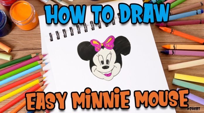 How to Draw easy Minnie Mouse step by step for Kids #shorts