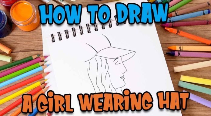 How to draw a girl wearing hat with pencil | Easy pencil sketch of girl