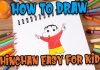 How to draw Shinchan Easy for Kids drawing of Shinchan