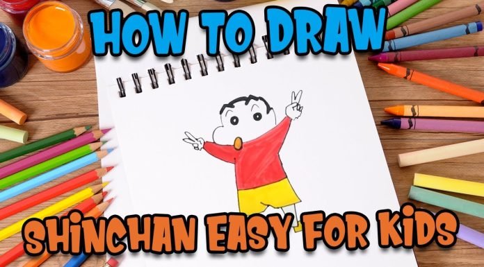 How to draw Shinchan Easy for Kids drawing of Shinchan