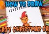 How to draw easy Christmas Cat step by step