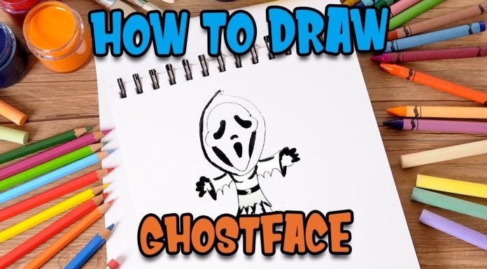 How to draw ghostface | Easy drawing of ghost for kids step by step beginners