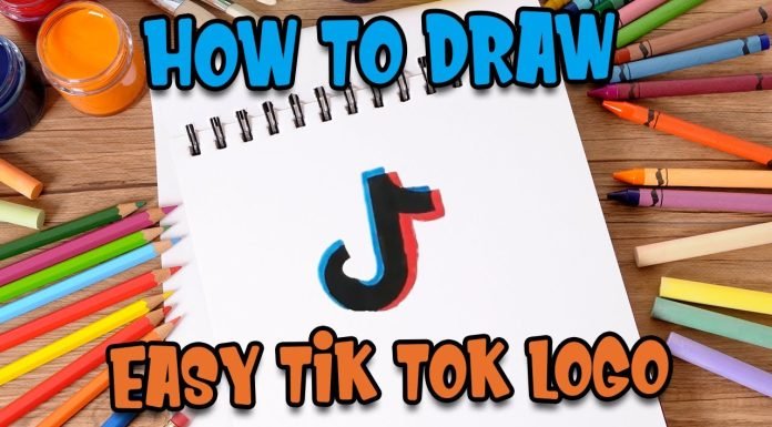 How to draw easy tik tok logo