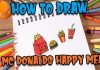 How to draw a mc donalds happy meal for kids easy step by step