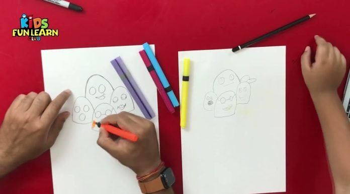 How to funny gum drops | Easy step by step drawing of funny gum drops for kids