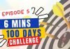 EPISODE 5 | 6 mins 100 days challenge Sketching Challenge | step by step Drawing Tutorials for kids