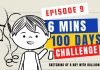 EPISODE 9 | 6 mins 100 days Sketching Challenge for kids | step by step Drawing Tutorials for kids