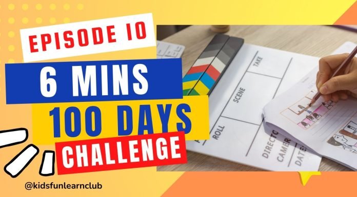 EPISODE 10 | 6 mins 100 days Sketching Challenge for kids | step by step Drawing Tutorials for kids